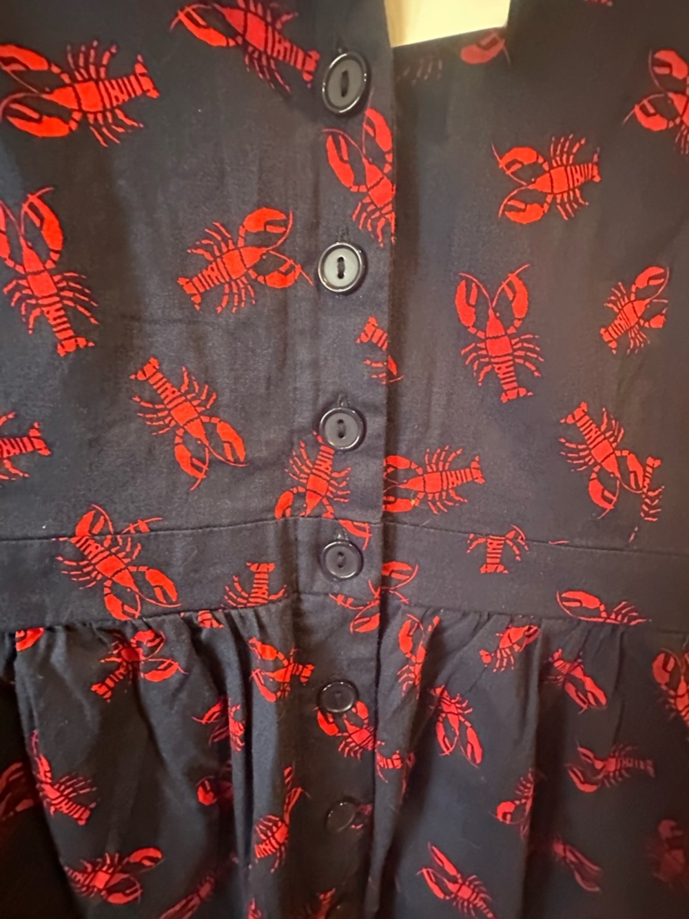 MODCLOTH Lobster Print π¦ Dress Cotton Twill Size XL Nautical Sea Maine π Sailor - Picture 6 of 12